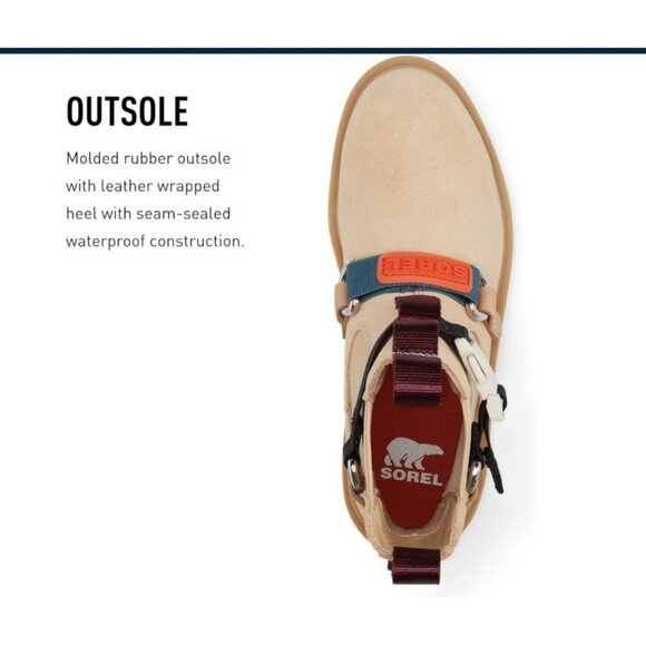 Sorel Women's Hi-Line EQ Chelsea Boots - Waterproof, Suede,  Ceramic, Chalk, 9 - Picture 6 of 10